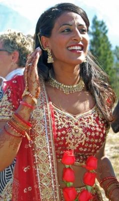 Lazina Mckenzie wearing a traditional Hindu garb