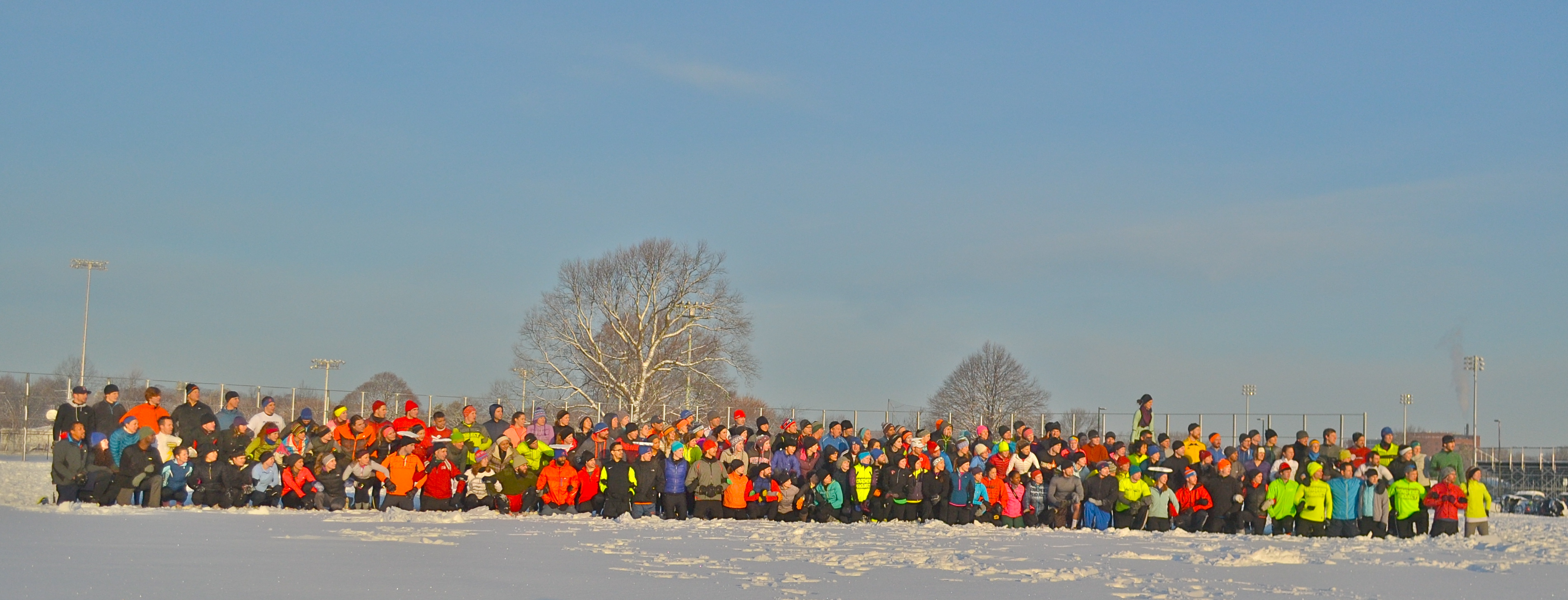 When Stairs Are Snowed Over We Play On The Playground - November Project, image size:3808x1457