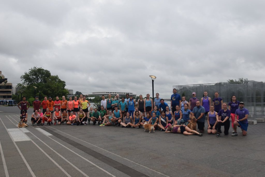 Group picture from the Georgetown Waterfront workout, June 2021