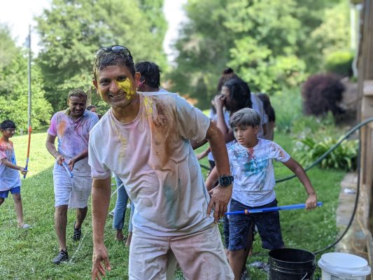 Pavan Madiraju celebrating Holi