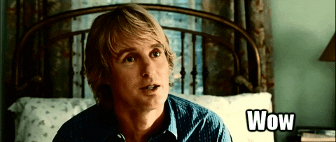 Actor Owen Wilson says "WOW!"